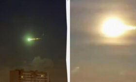 В небе над Москвой вспыхнул неизвестный объект (видео)