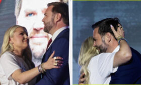 Джей Ди Вэнс и вдова Чарли Кирка озадачили объятиями: сеть сплетничает о романе (видео)