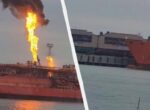 В результате атаки РФ в порту Измаила загорелся турецкий танкер со сжиженным газом
