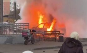 В России взорвали автомобиль разработчика систем для дальнобойных ракет (видео)