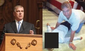 В новых файлах Эпштейна есть фото бывшего принца Эндрю, стоящего на коленях над девушкой.