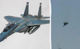 Американский истребитель F-15 разбился в Кувейте (видео)
