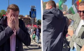 В Италии напали на активистов с украинскими флагами