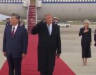 С красной дорожкой у трапа самолета: Трамп лично встретил Си Цзиньпина (видео)