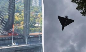 Россия ударила дронами по Южному мосту в Киеве: как теперь курсирует транспорт (видео)